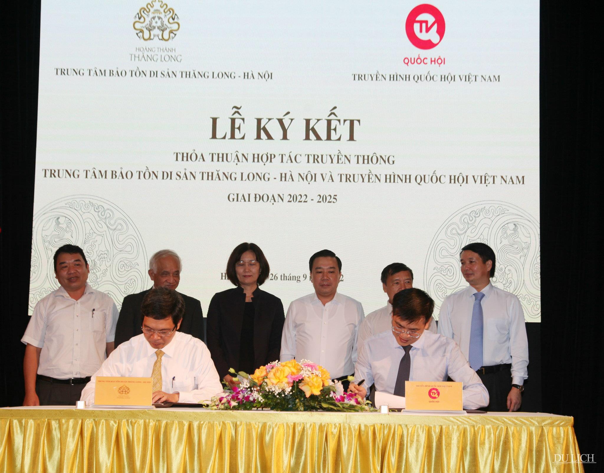 Lễ ký kết thỏa thuận hợp tác truyền thông giữa Trung tâm bảo tồn di sản Thăng Long - Hà Nội và Truyền hình Quốc hội giai đoạn 2022 - 2025